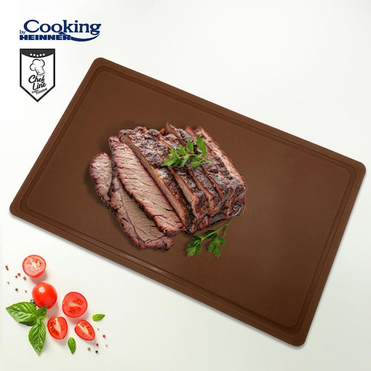 Heinner HDPE Brown Cutting Board 53x32.5x2cm Chef Line