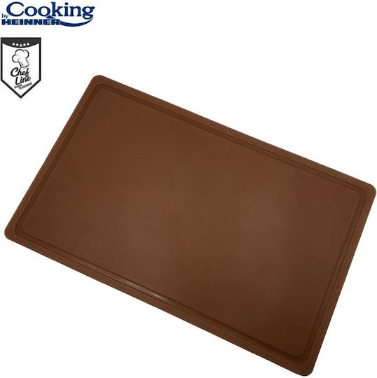 Heinner HDPE Brown Cutting Board 53x32.5x2cm Chef Line