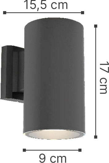 Inlight Wall-Mounted Outdoor Spot Light E27 IP44