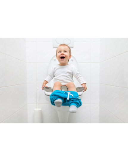 OK Baby Kleinkinder-Toilettensitz Pinguo Grau mit Griffen & Mit abnehmbarem Kissen