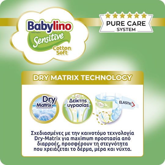 Babylino Πάνες με Αυτοκόλλητο Sensitive Cotton Soft Monthly Pack No. 1 για 2-5kg 136τμχ