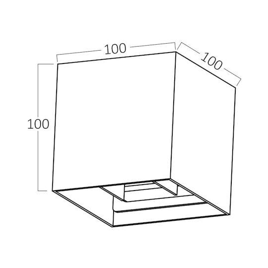 Braytron Επιτοίχιο Εξωτερικό Σποτ G9 IP54 10x10x10εκ.
