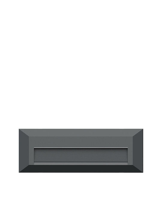 Braytron Επιτοίχιο Εξωτερικό Φωτιστικό LED IP65 3W με Ρυθμιζόμενο Λευκό Φως 23x8εκ.