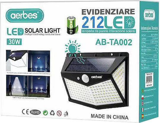 Aerbes AB-TA002 Wall Mounted Solar Light 30W with Motion Sensor and Photocell