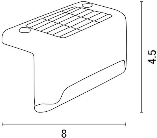 Eurolamp Wall Mounted Solar Light 0.2W Warm White 3000K With Photocell IP44 8x4.4x4.5cm