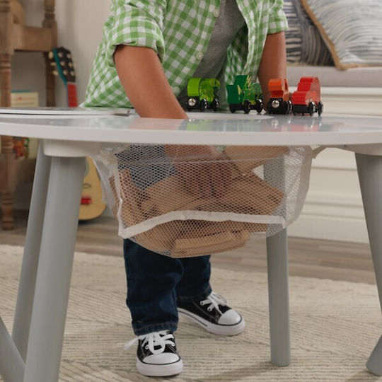 Round Storage Table Kids Table and Chairs Set made of Plastic Gray Kidkraft