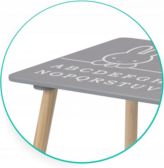 Kinder Tischset mit Stühlen aus Holz Gray Ricokids