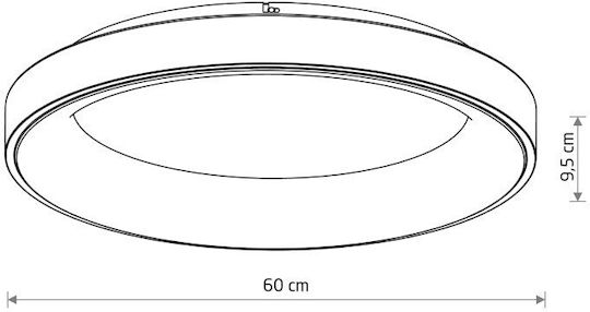 Nowodvorski Deckenleuchte 60cm Weiß mit Integrierter LED