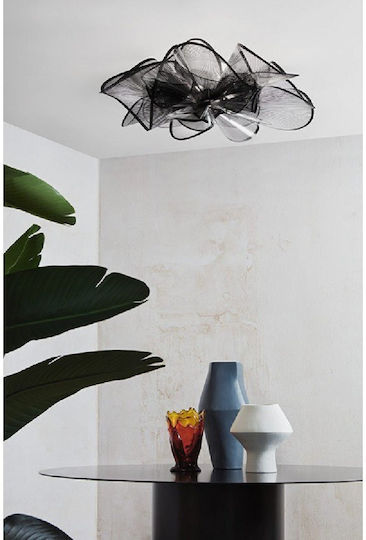 Slamp Etoile Prisma Deckenleuchte 73cm Silber mit Integrierter LED und Kristalle