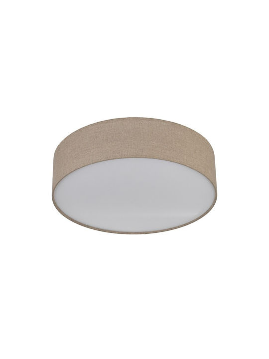 TK Lighting Πλαφονιέρα Οροφής Καφέ με Ντουί E27