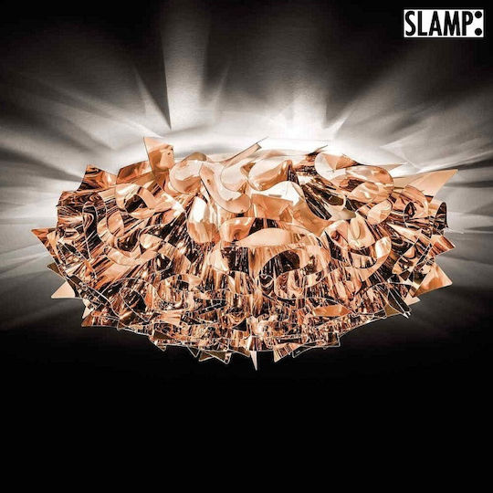 Slamp Veli Large Ceiling Mount Light Copper with Socket E27