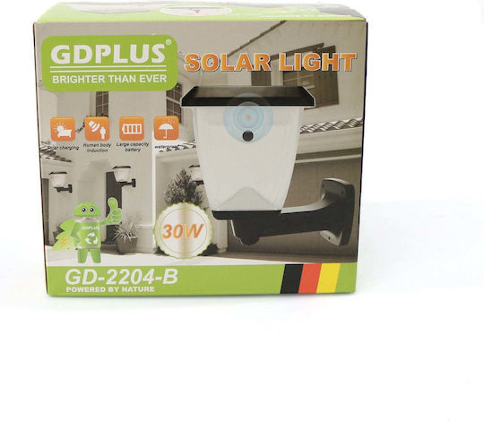 GDPLUS Straßen-Solarleuchte 30W mit Bewegungssensor 15.5cmx18.5cmx16.8cmcm