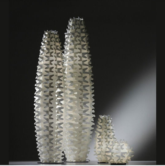 Slamp Cactus XXL Флоресцентна Лампа Височина 180xДължина 40см с Цокъл за Крушка E27 Бял-Златист