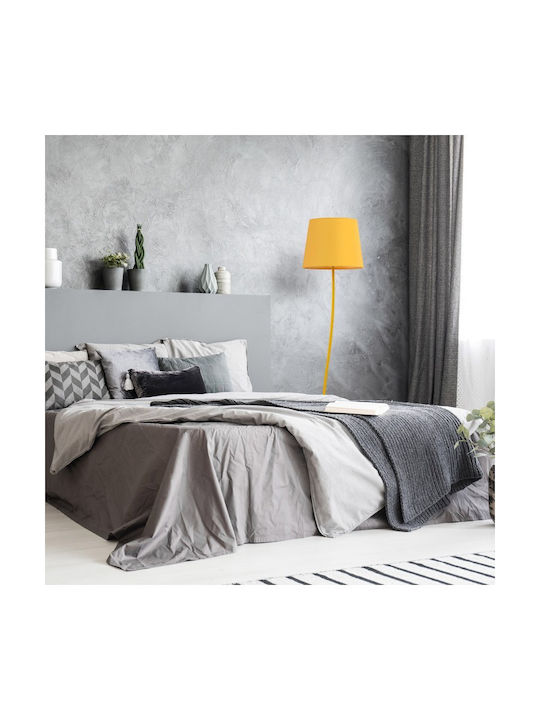 TK Lighting Nicola Floor Lamp H150xW44cm. with Socket for Bulb E27 Orange
