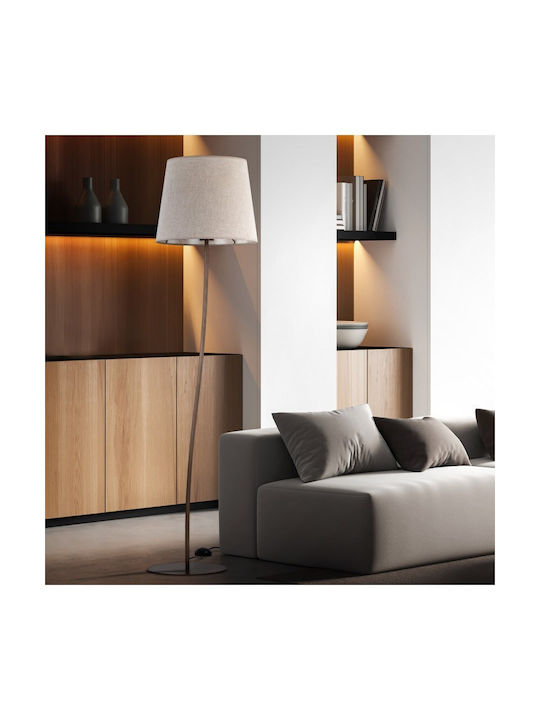 TK Lighting Nicola Floor Lamp H150xW44cm. with Socket for Bulb E27 Orange