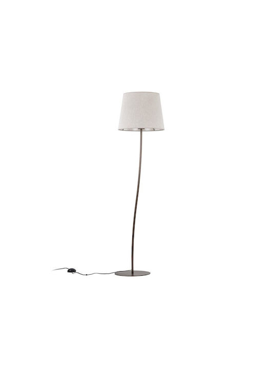 TK Lighting Nicola Floor Lamp H150xW44cm. with Socket for Bulb E27 Orange
