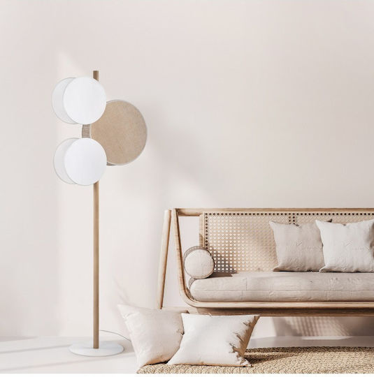 TK Lighting Pulse Floor Lamp H150cm. Brown