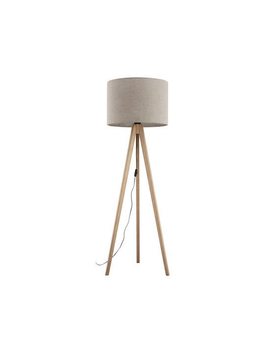 TK Lighting Φωτιστικό Δαπέδου με Ντουί για Λαμπτήρα E27 Καφέ