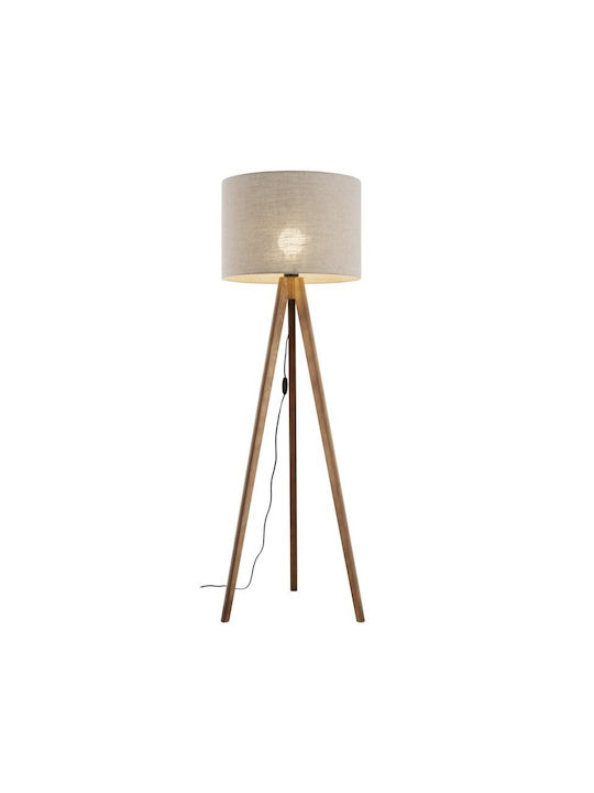 TK Lighting Φωτιστικό Δαπέδου με Ντουί για Λαμπτήρα E27 Καφέ