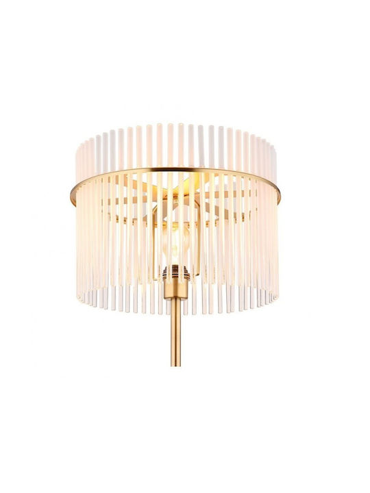 Globo Lighting Floor Lamp H152xW38cm. with Socket for Bulb E27 Black