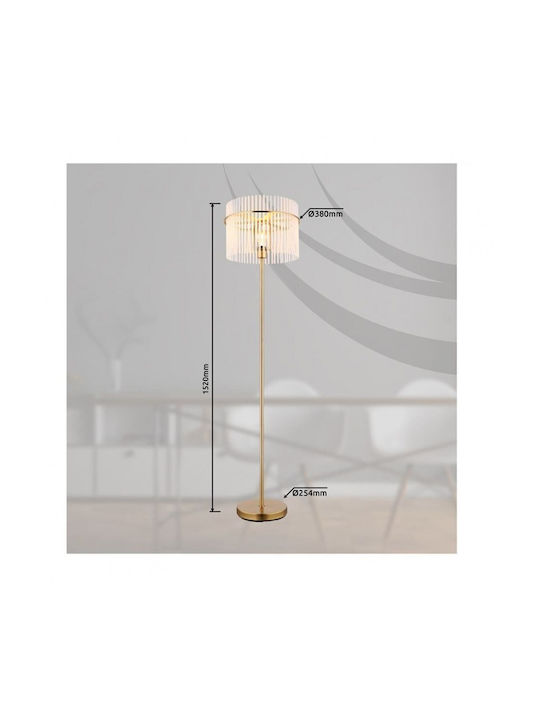 Globo Lighting Floor Lamp H152xW38cm. with Socket for Bulb E27 Black