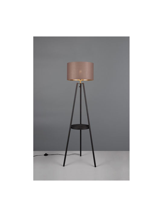 Trio Lighting Floor Lamp H152xW57cm. with Socket for Bulb E27 Black