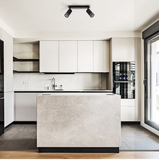 TK Lighting Διπλό Σποτ με Ντουί GU10 σε Λευκό Χρώμα TK Lighting Διπλό Σποτ με Ντουί GU10 σε Λευκό Χρώμα