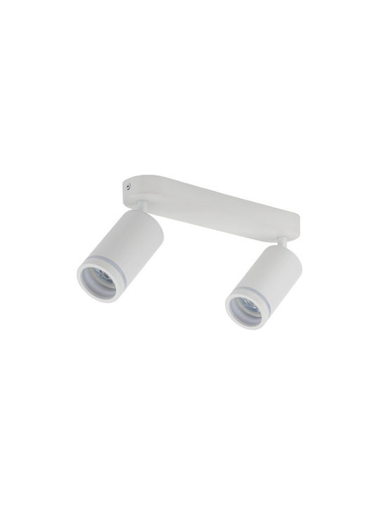 TK Lighting Διπλό Σποτ με Ντουί GU10 σε Λευκό Χρώμα