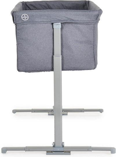 Moni Wiege mit Matratze, Seitlicher Öffnung und Rädern Gray