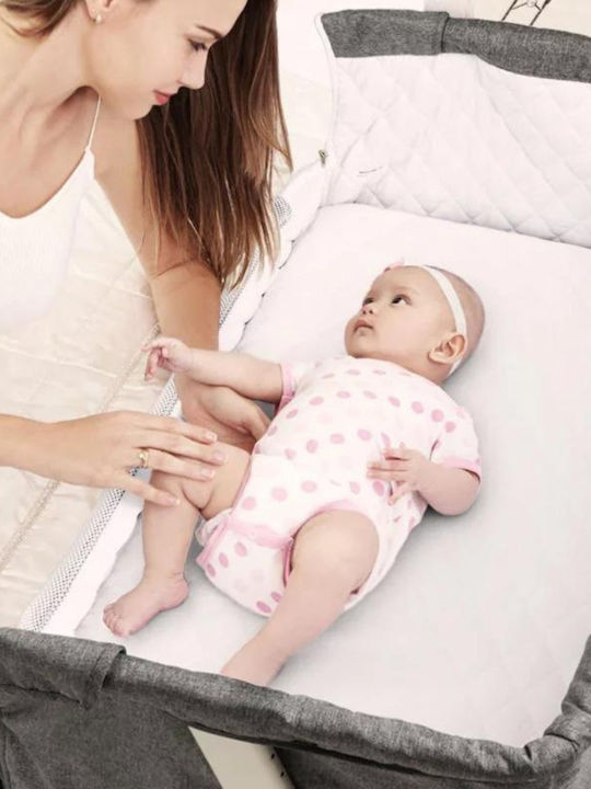Babygo – 2 в 1 бебешко креватче за съвместно спане сиво