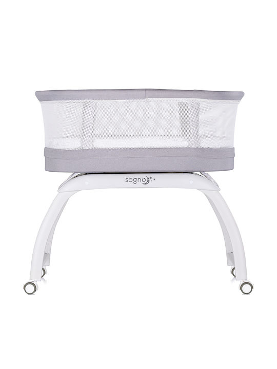 Chipolino Wiege mit Matratze und Rädern Gray