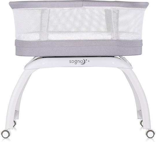 Chipolino Wiege mit Matratze und Rädern Gray