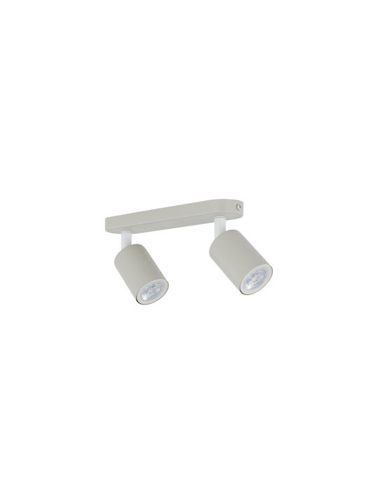 TK Lighting Διπλό Σποτ με Ντουί GU10 σε Μπεζ Χρώμα