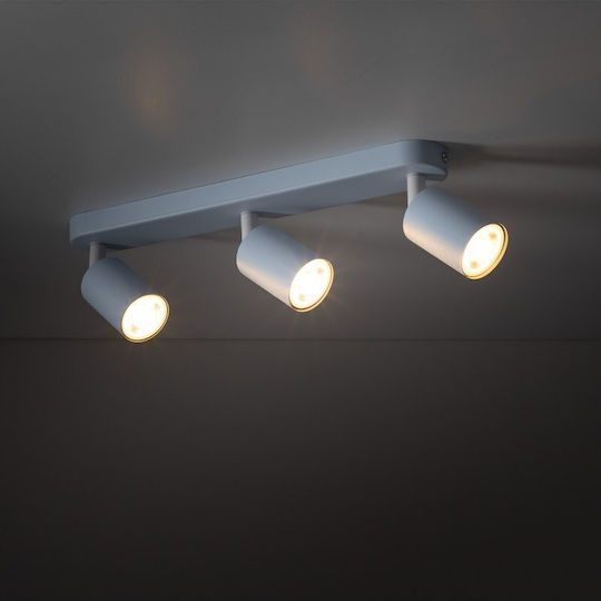 TK Lighting Τριπλό Σποτ με Ντουί GU10 σε Ροζ Χρώμα