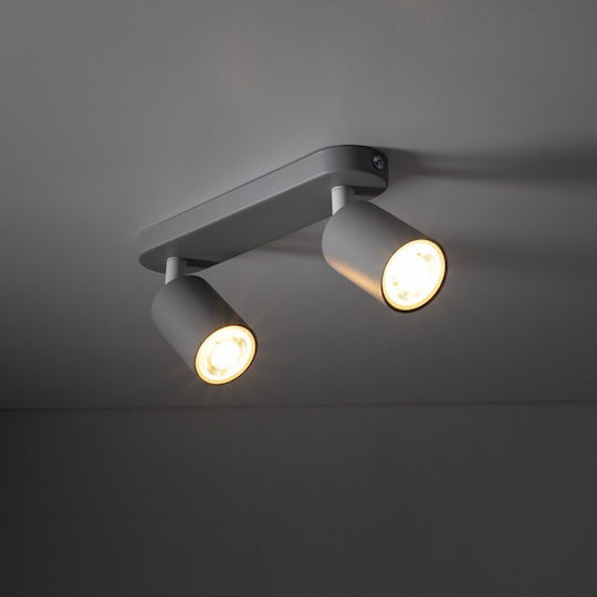 TK Lighting Διπλό Σποτ με Ντουί GU10 σε Μπλε Χρώμα TK Lighting Διπλό Σποτ με Ντουί GU10 σε Μπλε Χρώμα