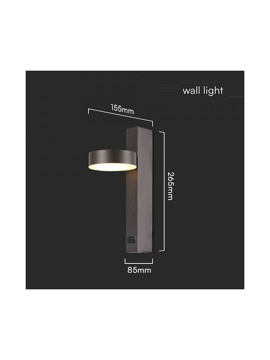 V-TAC Single LED Warm White Spot in Black Color