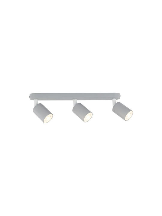 TK Lighting Τριπλό Σποτ με Ντουί GU10 σε Γκρι Χρώμα