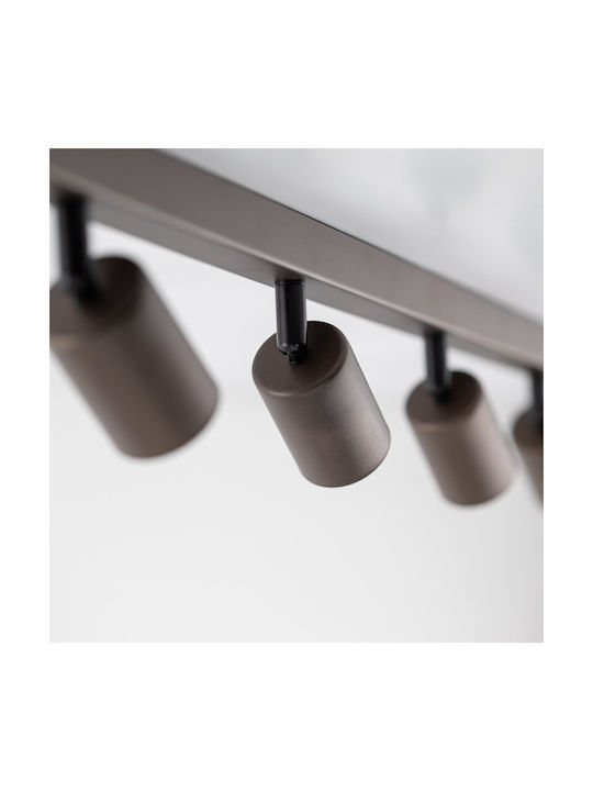 TK Lighting Spot with 8 Lights and with Socket GU10 in Black Color