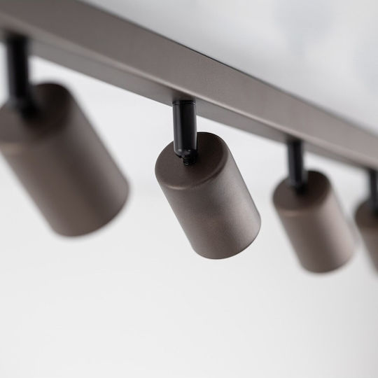 TK Lighting Spot with 8 Lights and with Socket GU10 in Black Color
