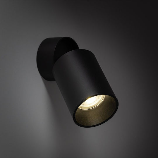 TK Lighting Μονό Σποτ με Ντουί GU10 σε Μαύρο Χρώμα