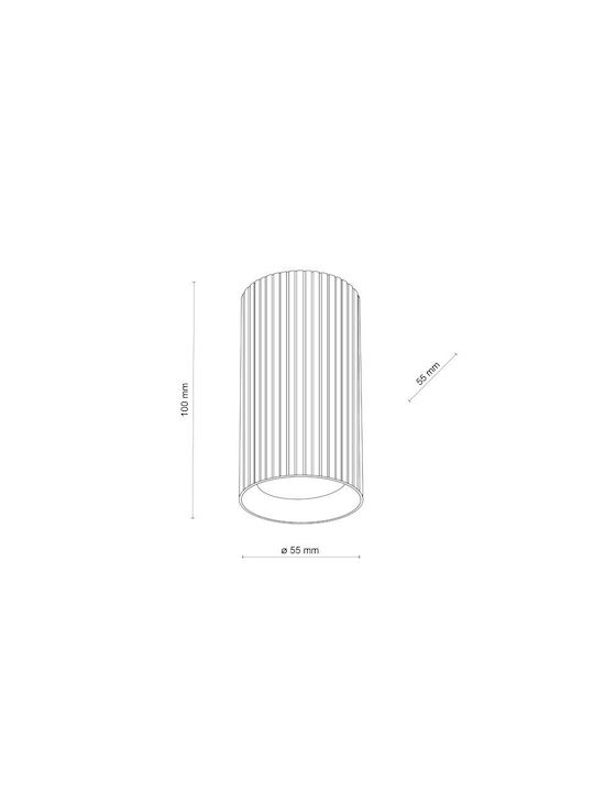 TK Lighting Μονό Σποτ με Ντουί GU10 σε Μαύρο Χρώμα