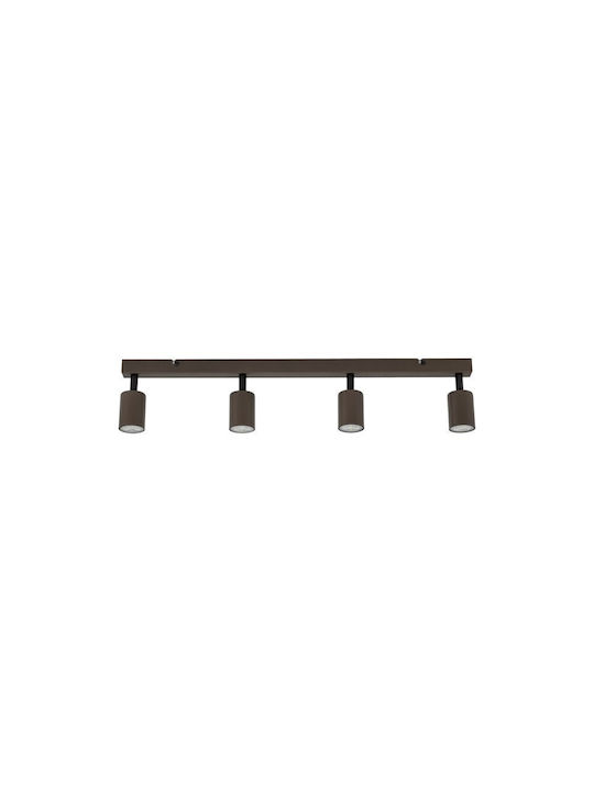 TK Lighting Σποτ με 10 Φώτα και με Ντουί GU10 σε Μαύρο Χρώμα