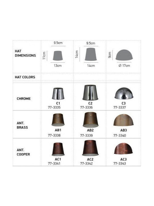 Home Lighting Κωνικό Καπέλο Φωτιστικού Λευκό με Διάμετρο 13cm