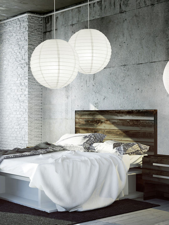 Trio Lighting Rotund Abajur Alb cu Diametru 40cm