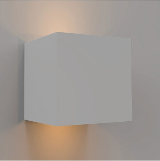 Inlight Emerald Επιτοίχιο Εξωτερικό Σποτ LED IP44 10W με Θερμό Λευκό Φως Διπλής Δέσμης 9.9x9.9εκ.