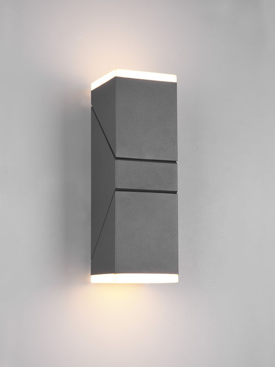Trio Lighting Avon Wall-Mounted Outdoor Ceiling Light LED IP54 7W with Warm White Light Double Beam 9x28εκ.
