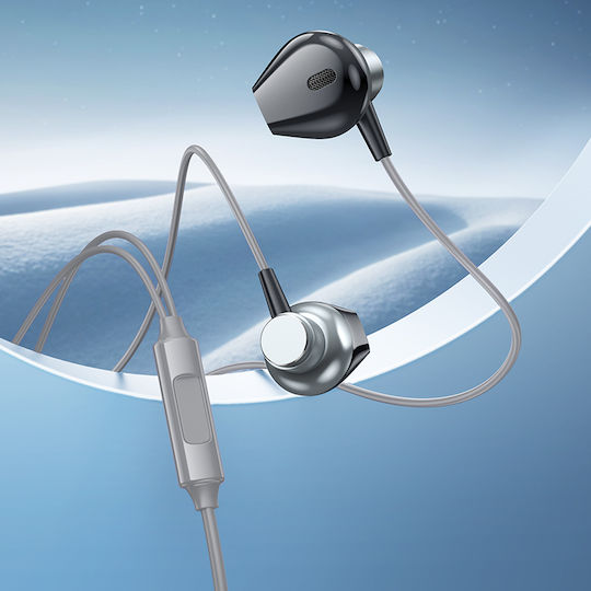 Hoco M125 Smart In-ear Handsfree Ακουστικά με Βύσμα 3.5mm Γκρι