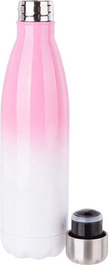 Koupakoupa Stitch Touch Me And I Will Bite You Recyclable Bottle Thermos Stainless Steel BPA Free 500ml Pink/white