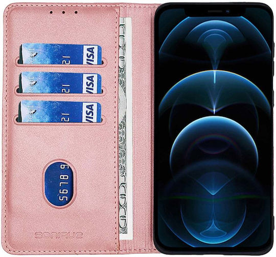 Калъф Портмоне Vintage Magnet Wallet Sonique OnePlus Nord CE 4 Lite 5G Розово Злато