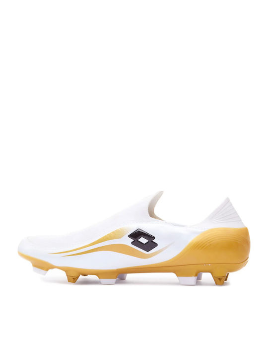 Lotto Zhero Gravity FG 2T Pantofi de Fotbal cu crampoane Albe